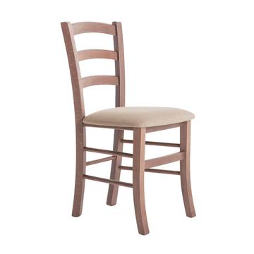 Paesana tappezzata: sedia in legno, stile country
