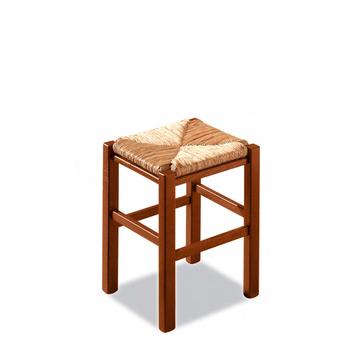 Sgabello in legno e paglia Jago46| colore ciliegio