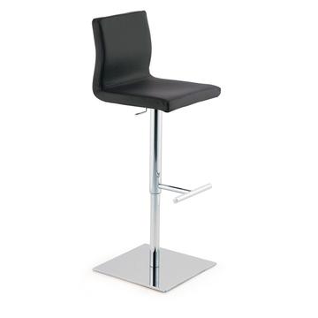 sgabello Quadra: sedile nero