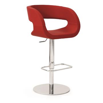 Sgabello regolabile EGO 51 rosso, per casa ristoranti e bar