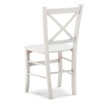 Teti: sedia legno laccato bianco